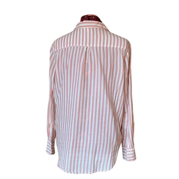 H&M - Pink & White Striped Button-Down Shirt – Lightweight & Casual - Picture 3 of 13